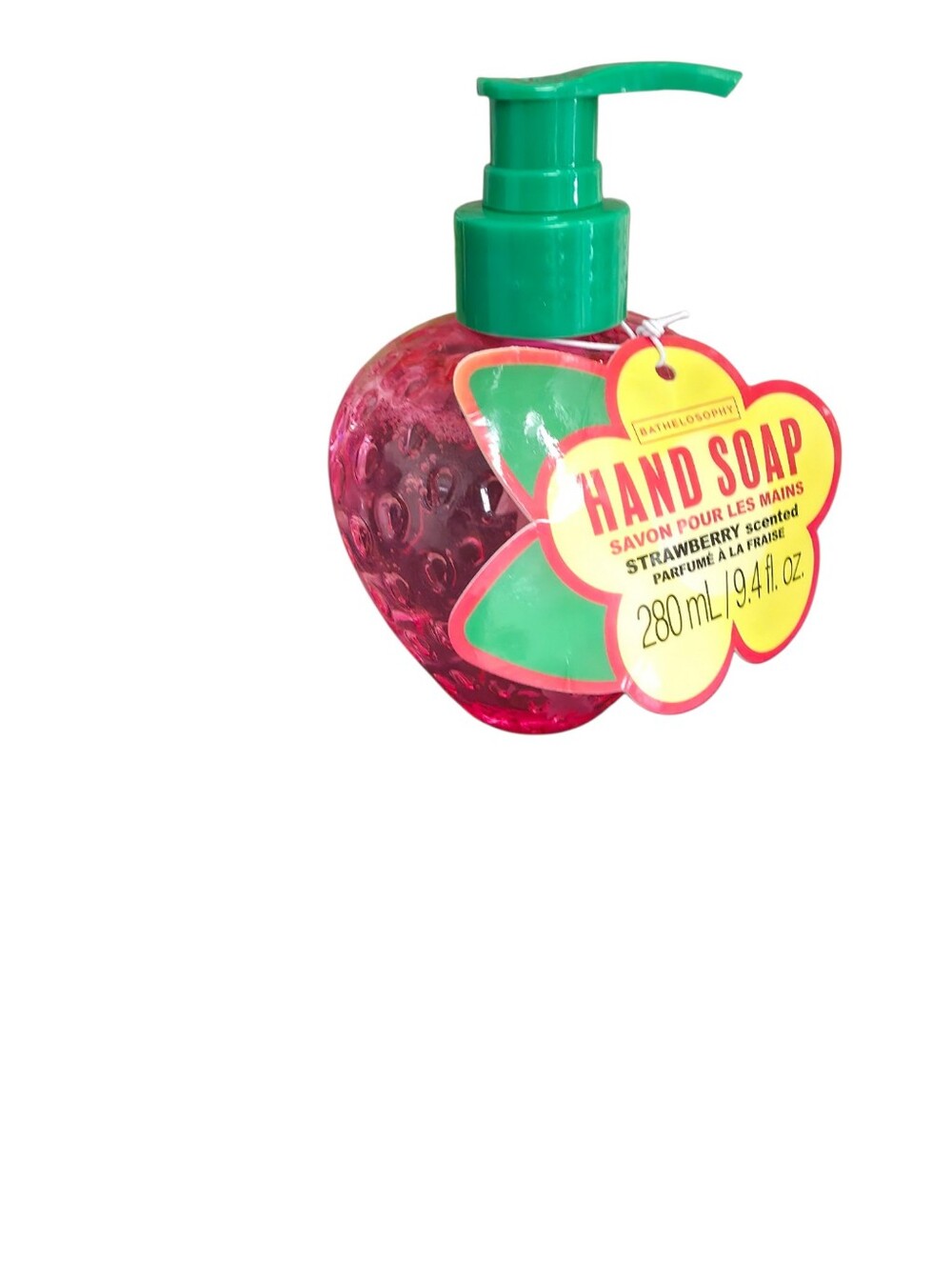 Strawberry Hand Soap - Pink with Green Pump